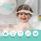 Waterproof baby hair washing shield preventing soap from touching face