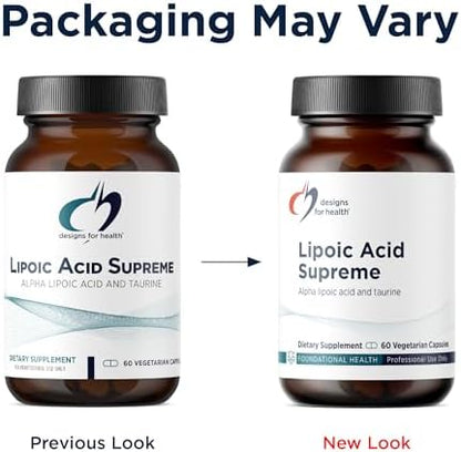 Designs for Health Lipoic Acid Supreme supplement facts label