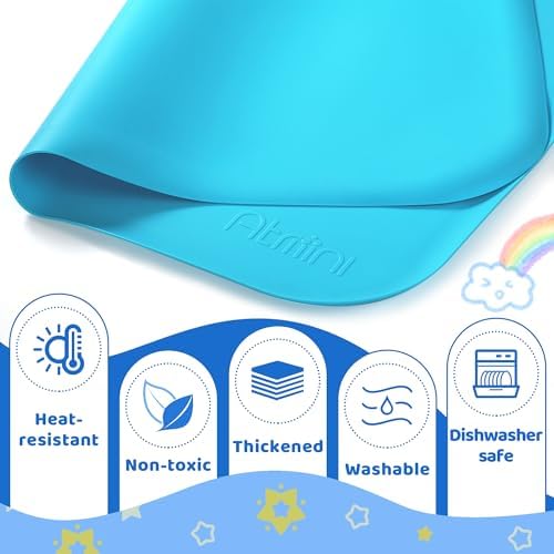 Durable blue silicone mat showing heat resistant protective surface