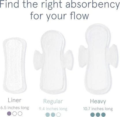 Individually wrapped LOLA panty liners displayed for portable hygiene use.