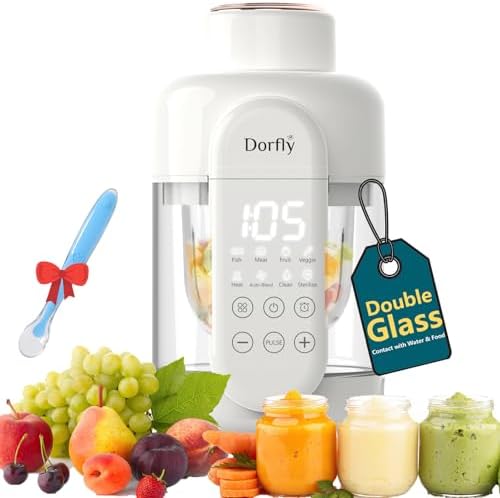 Dorfly food processor 12 Ounce glass bowl detaching from the main white motor base.