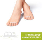 Clear silicone toe crest support for crooked and overlapping toes 12 piece pack