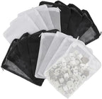 Okxiri extra fine mesh bag with plastic zipper closure filled with activated carbon pellets.