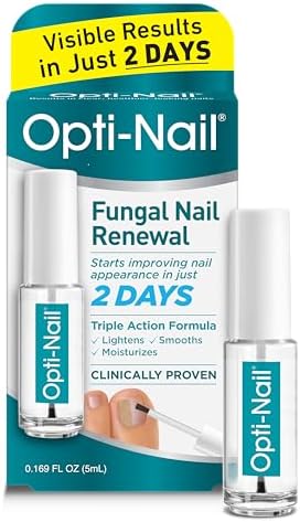 Precision brush applicator of Opti-Nail fungal repair showing easy application method.