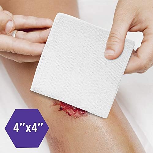 Med Pride 4x4 inches surgical dressing sponges stacked for first aid kits