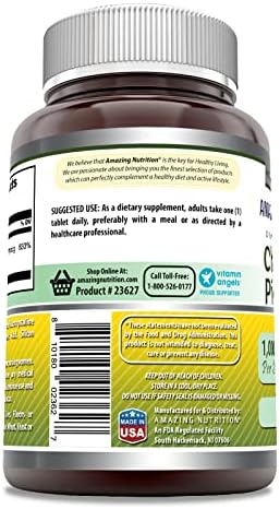 Amazing Formulas Chromium Picolinate 120 tablets supplement label showing ingredient and dosage facts.