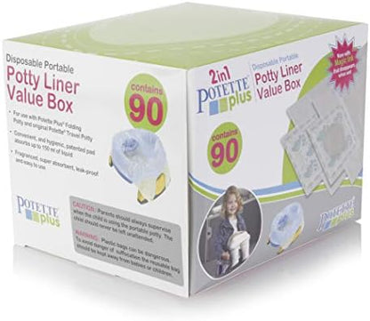 Kalencom Potette Plus Potty Seat Liners handle disposal feature