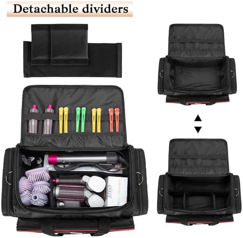 BAFASO professional stylist tool bag front zipper section organized with scissors combs and styling shears