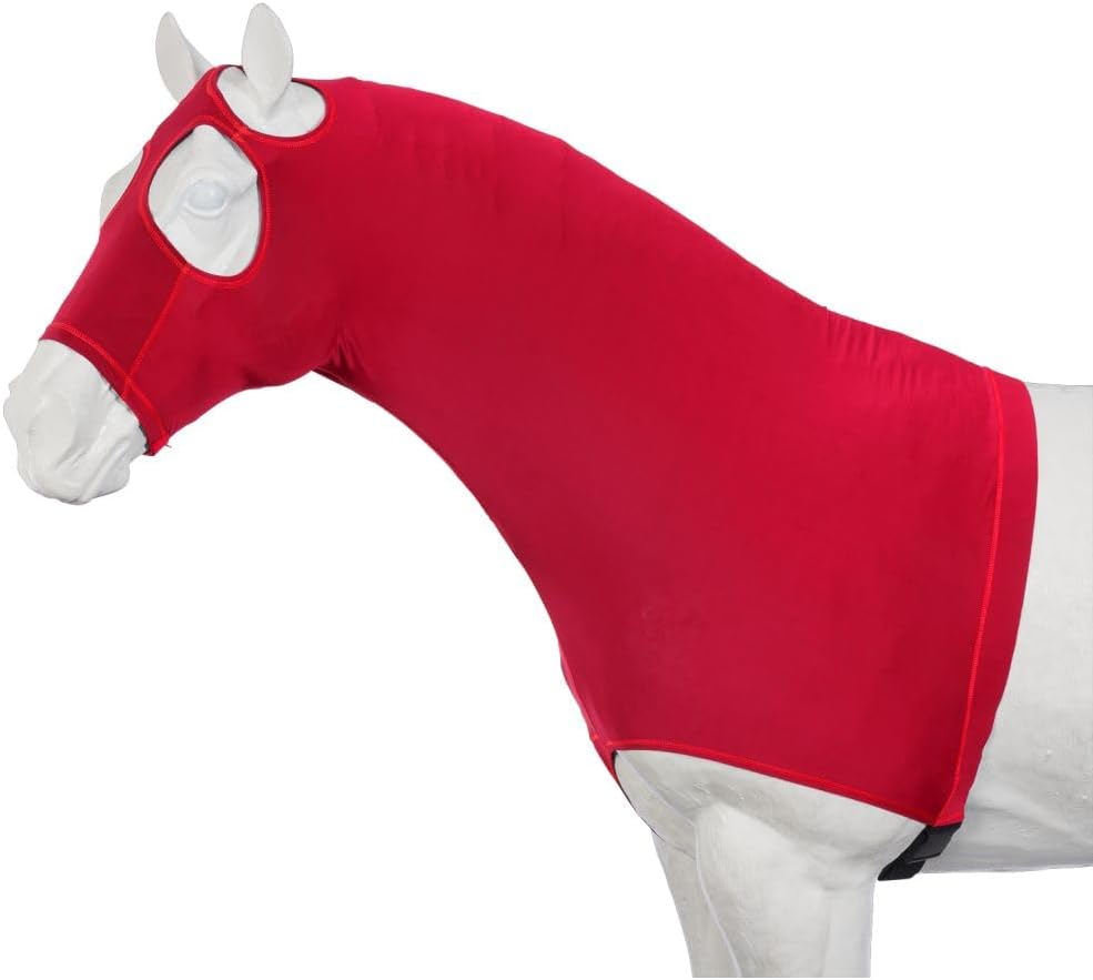 Tough 1 Spandex Mane Stay Hood belly strap buckle side view
