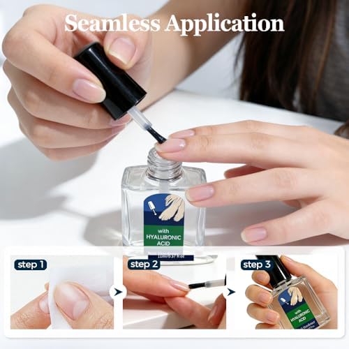 Daily home nail care routine treatment bottle
