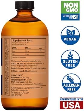 Sovereign Copper 8 fluid ounce amber glass bottle for UV protection