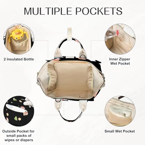 Mozzilog mini travel mommy tote attached to a stroller