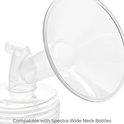 Spectra wide neck flange for breast pumps