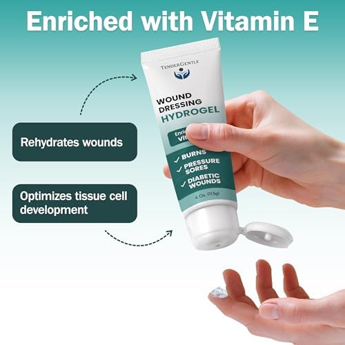Vitamin E enriched wound gel for burn care and hydration.