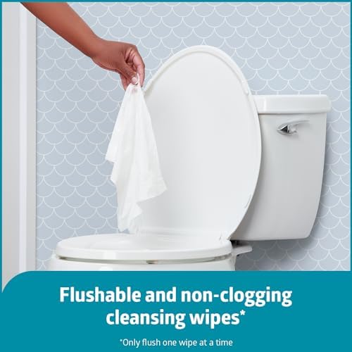 Close up of Medline ReadyFlush wipe texture and thickness