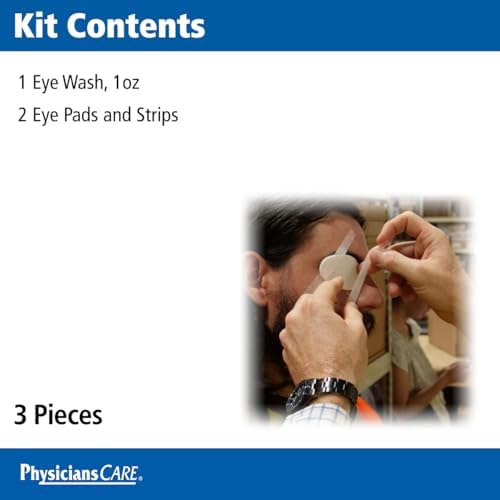 Sterile oval eye pads and adhesive strips for post-irrigation protection
