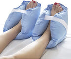 Pair of medical grade heel cushions for ulcer prevention and recovery.