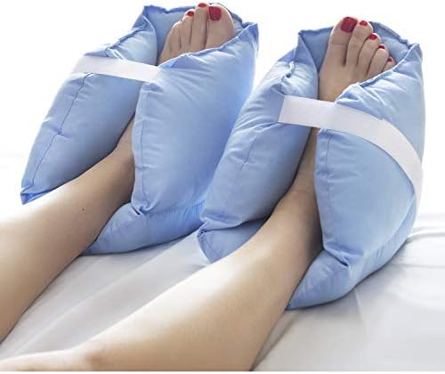 Pair of medical grade heel cushions for ulcer prevention and recovery.