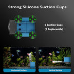 TONGCHANT 60W water pump operating inside a clear glass aquarium setup with live plants.