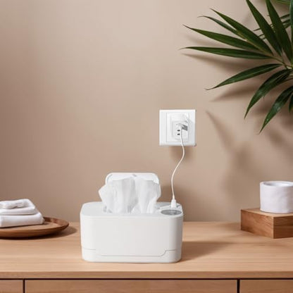 Side view of USB powered baby wipe heater