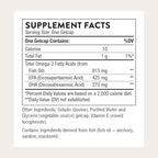 Thorne Super EPA 90 gelcaps supplement label details