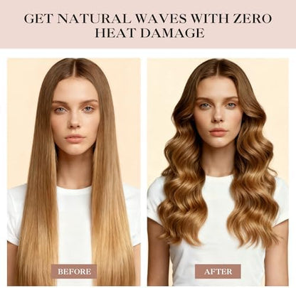 Packaging preview of the four pieces jumbo heatless hair styling accessories for women