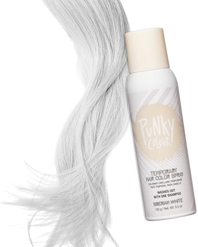 Washable white hair spray paint for festivals and styling