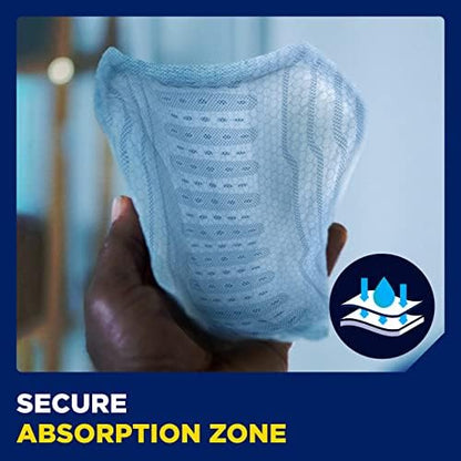 Side angle view of the 144 count bulk packaging for TENA Men maximum protection incontinence pads.