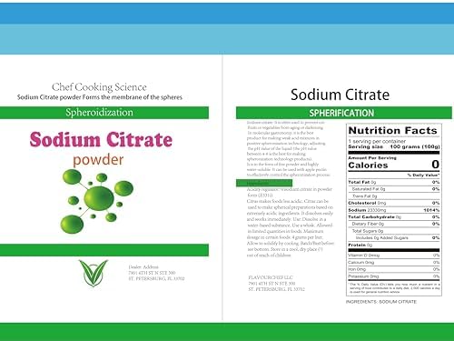 Leimengchef molecular gastronomy ingredients sodium citrate packaging side profile