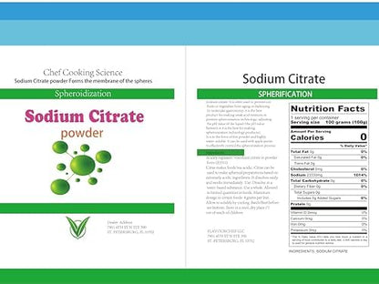 Leimengchef molecular gastronomy ingredients sodium citrate packaging side profile
