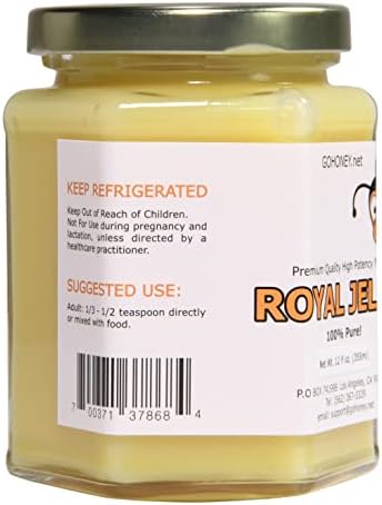 Premium USA imported Go Honey unfiltered royal jelly energy supplement showing natural golden gel texture