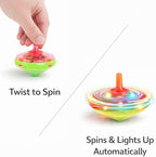 Assorted colors of Liberty Imports flashing gyroscope toys