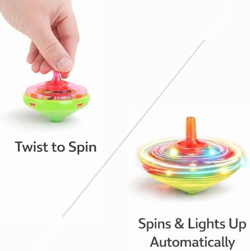 Assorted colors of Liberty Imports flashing gyroscope toys
