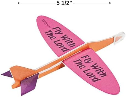 Fun Express Vacation Bible School toy gliders showcasing the simple slot assembly design.