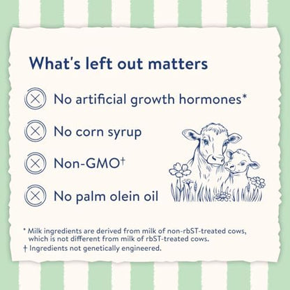 Side angle shot of authentic imported Similac Organic infant formula with iron highlighting zero corn syrup formulation