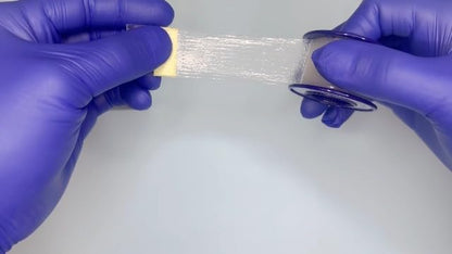 Breathable first aid silicone tape roll displaying product dimensions
