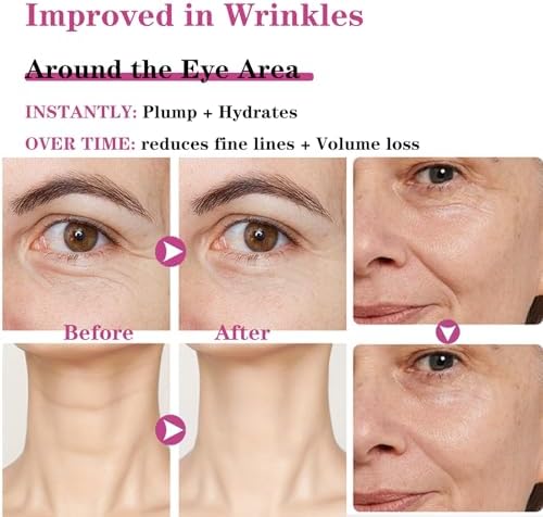 Wrinkle core stick being applied smoothly to the neck area for skin firming benefits.
