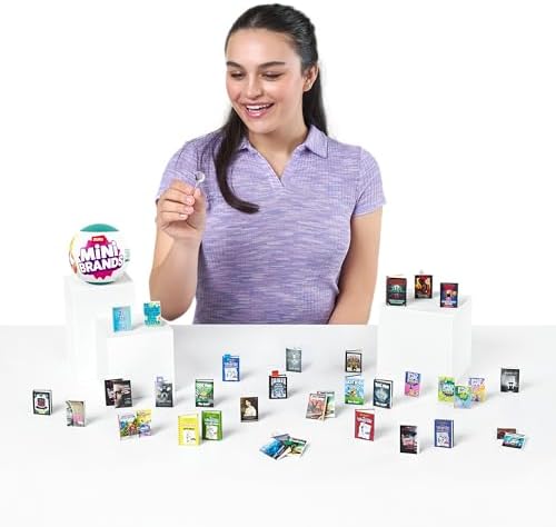 Side view of the ZURU Mini Brands Books mystery capsule packaging highlighting the Series One logo