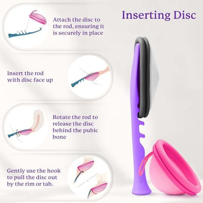 Medical grade silicone applicator compatible with most menstrual cup brands.