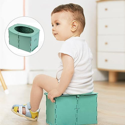 SunnySmile travel potty folded inside a travel bag for portability
