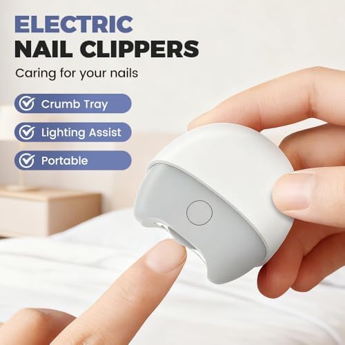 Cobalt Feline electric nail clipper showing LED light feature