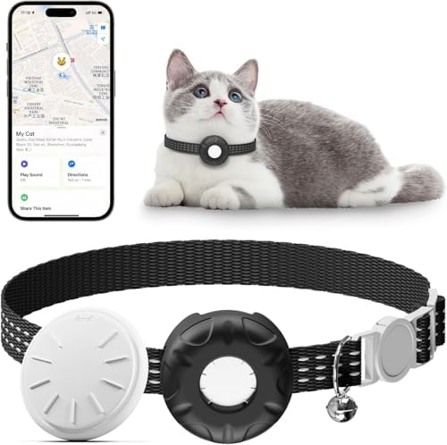 Hongtop H cat tracker collar showing elastic safety buckle