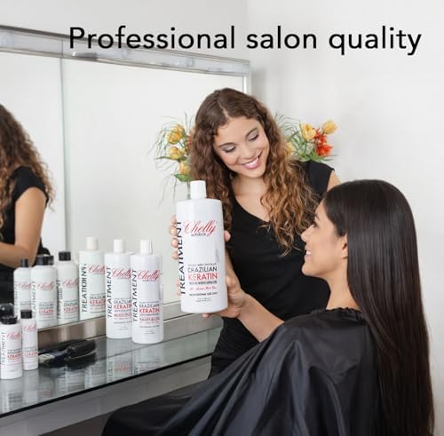 Close up of Sameriver Chelly Keratin label for hair care