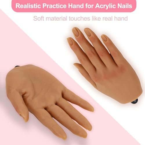 Rolomanve nail training hand showing flexible finger joints