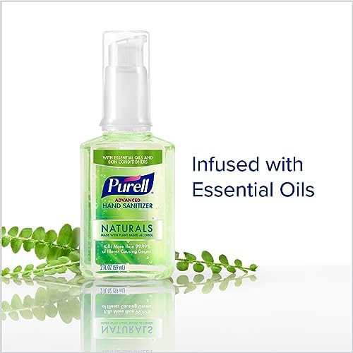 Purell Advanced Hand Sanitizer Naturals with Plant Based Alcohol, Citrus Scent, 2 Fl Oz Travel Size Pump Bottle (Pack of 6)- 9623-04-EC - Image 4