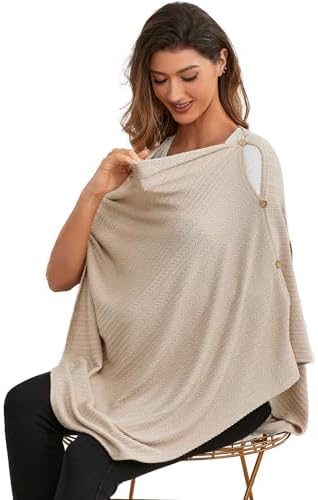 Zdolmy nursing cover used as cozy baby swaddle