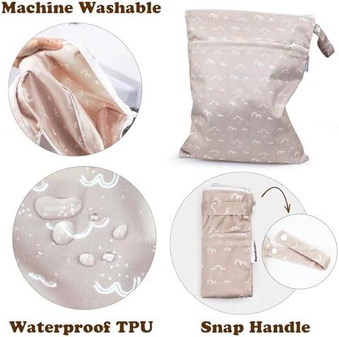 Side view of Mama Koala wet dry bag showing snap handle