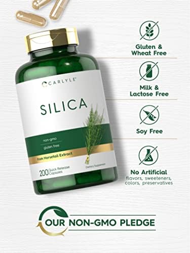 Carlyle Silica Supplement nutritional facts panel