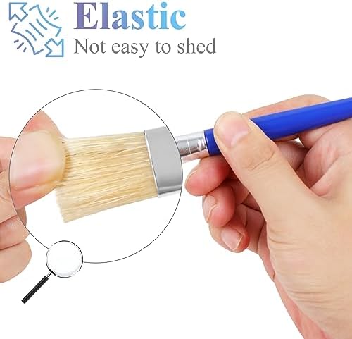 Washable chubby paintbrushes for children being cleaned with soap and water