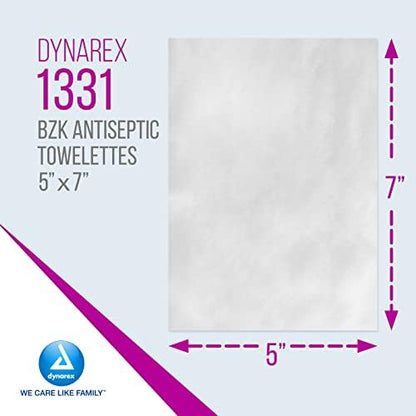 Individually wrapped sterile benzalkonium chloride wipes for first aid